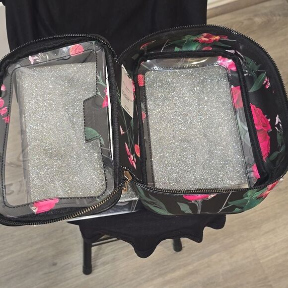 Ted Baker London Floral 3-PC  Cosmetic Bag Set- Scattered Bouquet - Picture 11 of 11